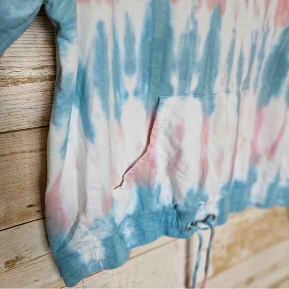 C&C California Womens 1/4 Zip Tie Dye Sweatshirt Beach Fleece 80s 90s Boho Top M - Picture 7 of 16